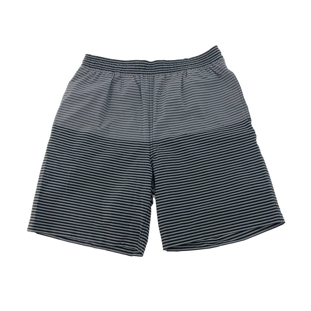 Kirkland | Men's Swim Trunks | Grey & Black Stripes | Various Sizes